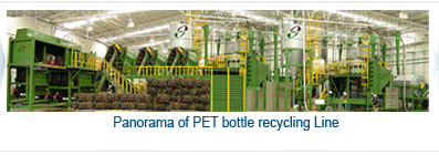 Panorama of PET bottle recycling Line